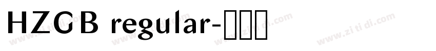 HZGB regular字体转换